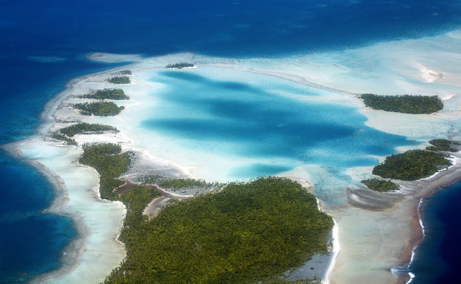 Rangiroa Tauchen Insel Aerial Inseln Rangiroa Tauchen Franz Polynesien