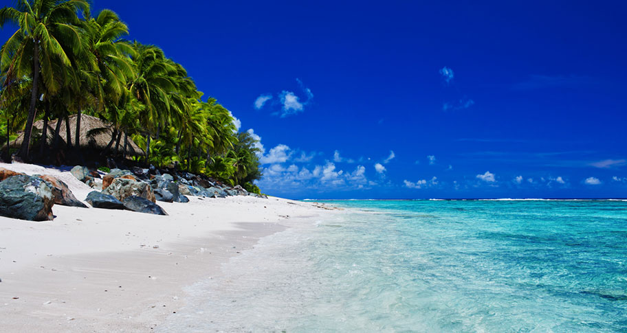 Bilderbuchstrand auf Cook Islands Romantischer Traumstrand Cook Islands