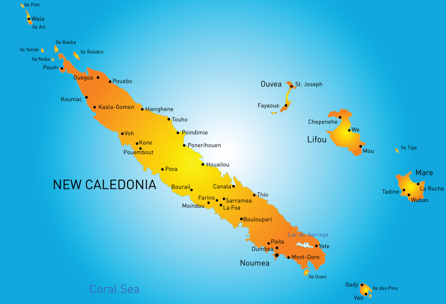 Karte Neukaledonien