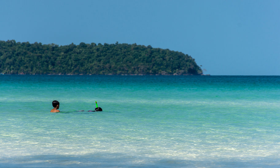 Samoa Kinder Schnorcheln im Meer Samoa Reisen mit Kindern Schnorcheln