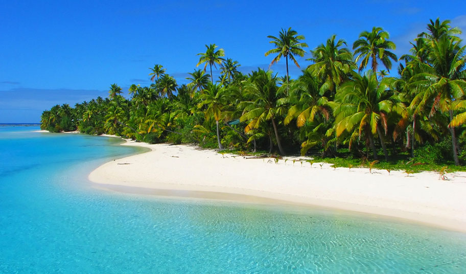 Paradies Strand auf den Cook Islands Einer der schönsten Strände der Cook Islands