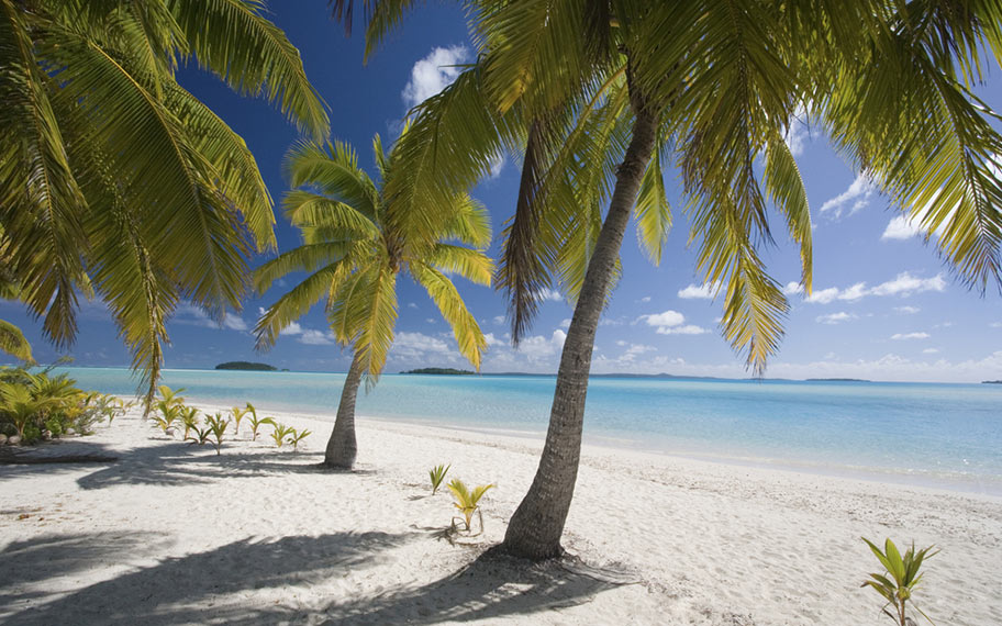 Cook Island Traumstrand Aitutaki Traumstrände der Südsee: Cook Island, Aitutaki