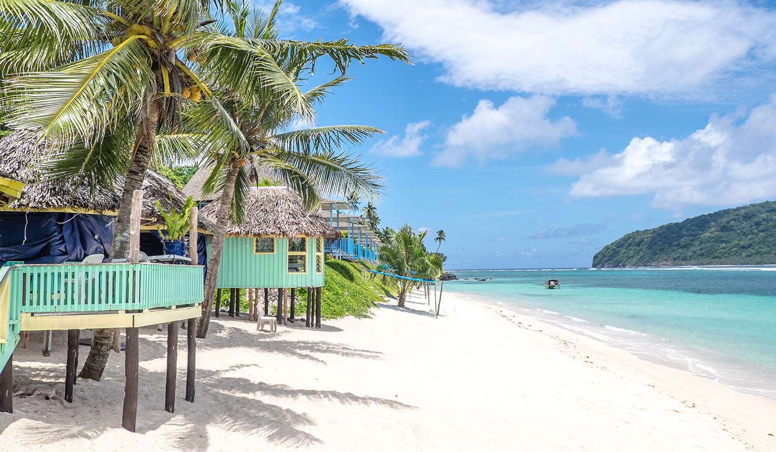 Bungalow am Strand auf der Insel Samoa