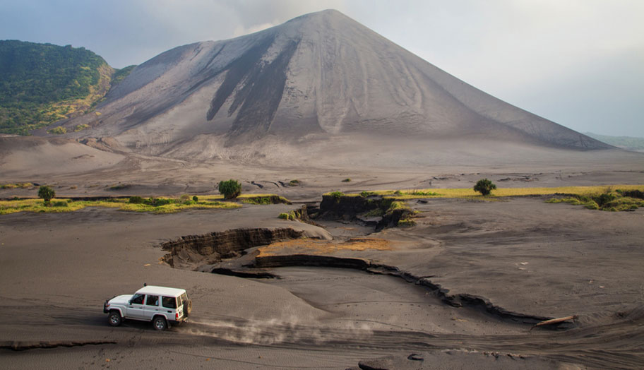 Vulkan Vanuatu Auto Reise